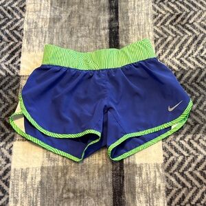 Nike Kids Blue and Green Shorts